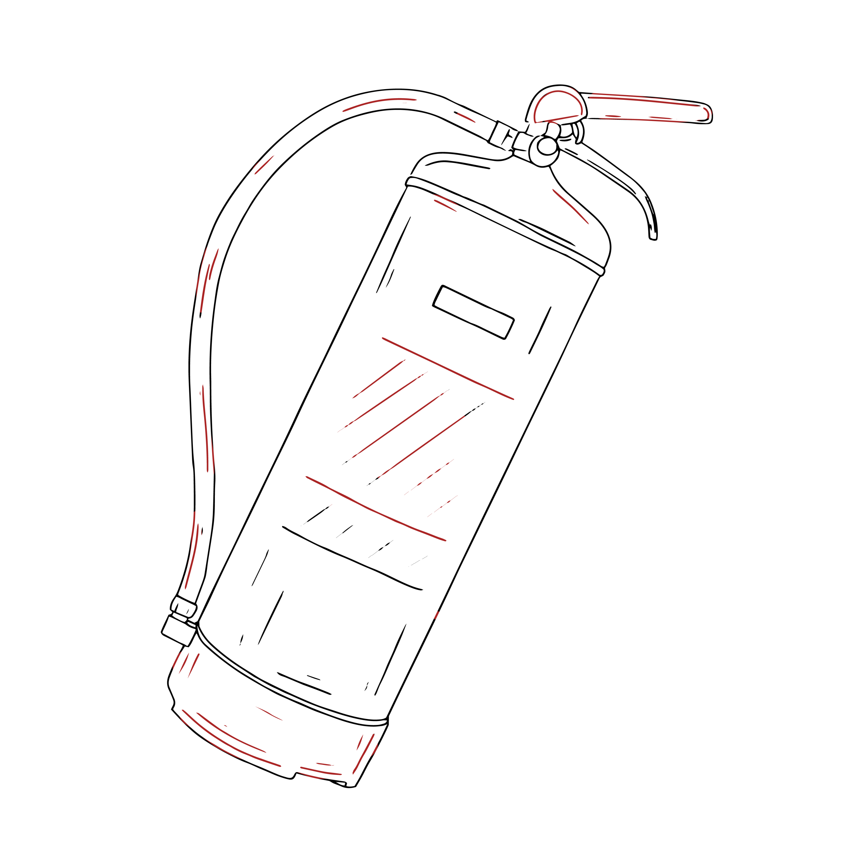 Ilustración del módulo de registro de seguridad con el dibujo de un extintor